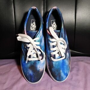 VANS Atwood Cosmic Galaxy Women's Size 7.5 Canvas Print Low Skate Shoes Sneakers